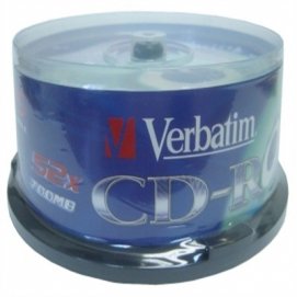 Verbatim Cd-R 700Mb 52X Tarrina 25Uds