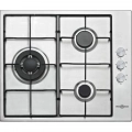 Placa de gas butano y natural Vitrokitchen EN630LIB, 3 zonas, Wok, inox