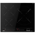 Placa de inducción Teka MestrePaeller IZC 63320 MPS BK, 3 zonas, zona grande 32 cm, función paella, ref. 112510043, cristal negro