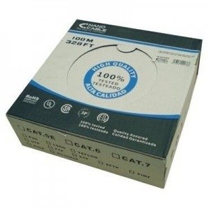 Cable PC NANOCABLE CABLE red RJ45 CAT5 RIGIDO100m