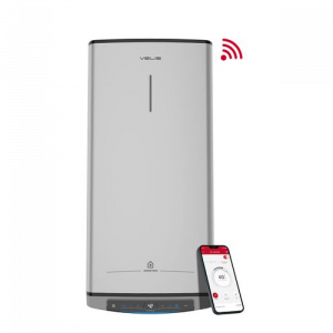 Termo eléctrico Ariston Velis Tech Dry Wifi 80 litros, multiposición, clase B, ref. 3100925, blanco