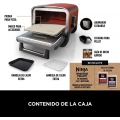 Horno exterior de sobremesa Ninja OO101EU, para pizza, con ahumador WoodFire, 8 funciones, terracota y acero - imagen 4