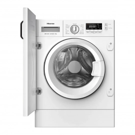 Lavadora integrable Hisense WF3M841BWIES, 8kg, 1400rpm, clase A, 47 kWh/100 ciclos, 72dB, blanco