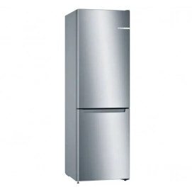 Frigorífico combi Bosch KGN33NLEB, Serie 2, 176 x 60 x 66 cm, No Frost, clase E, 237 kWh/año, 42dB, 282 litros, reversible, acero mate antihuellas