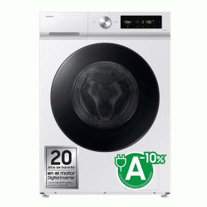Lavadora - secadora Samsung WD11DB7B85GWU3, Autodosificación, 11kg lavado, 6kg secado, 1400rpm, Bubble technology, Wifi, clase D/A blanco