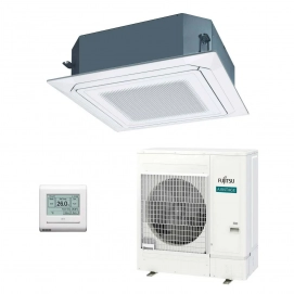 Aire acondicionado de cassette 1x1 Fujitsu AUY125-KA, Serie Cassette 3D Airflow KA, Inverter, flujo circular, 10406 Frigorías, 11610...