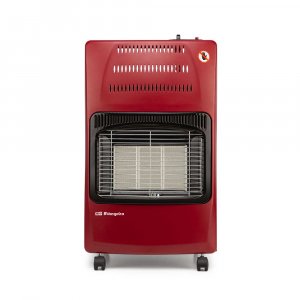 Estufa de gas Orbegozo HCE 62, cerámica, 4200W, plegable, 3 niveles potencia, rojo
