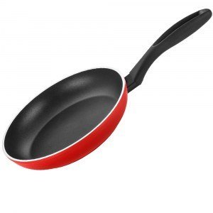 Sartén Fagor Maxima, 28 cm, aluminio forjado, espesor 4 mm, antiadherente ecológico XYLAN PLUS sin PFOA, todas las cocinas, incluido inducción, mango baquelita toque frio, rojo