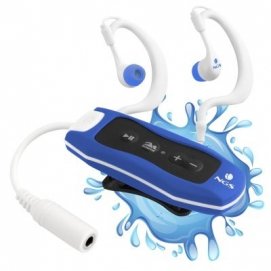 Reproductor portátil MP3 NGS BLUESEAWEED 4GB-FM radio resistente al agua azul