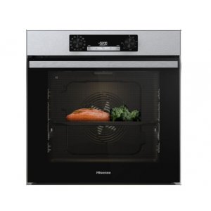 Horno Hisense BI64EPXE1SOL, 60 cm, autolimpieza Pirolítico, 77 litros, clase A+, acero inox antihuellas