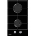 Placa de gas natural y butano modular Artica ACG60201, 2 zonas, Cristal Gas, 4000W, cristal negro