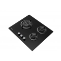 Placa de gas natural y butano Artica ACG60301, 3 zonas, Cristal Gas, hierro forjado, Wok, 6050W, cristal negro - imagen 2