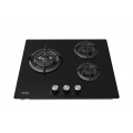 Placa de gas natural y butano Artica ACG60301, 3 zonas, Cristal Gas, hierro forjado, Wok, 6050W, cristal negro - imagen 3