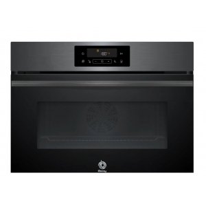 Horno compacto Balay 3CB4821G3, Pirolítico, Hidrolítico, abatible, multifunción, 7 funciones, 47 litros, 45.5 x 59.4 x 54.8 cm, clase A, grafito