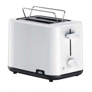 Tostador Braun HT 1010 WH, 1 ranura larga, 1030W, 8 niveles, blanco