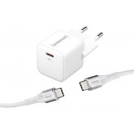 Cargador USB interior Intenso W30C C315C 7803042, corriente de salida máx. 3 A, 1 x USB-C, GaN, entrega de energía USB (USB-PD)