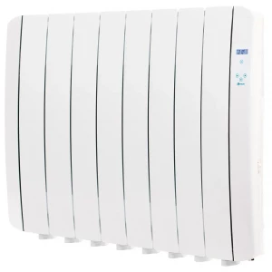 Radiador emisor térmico seco Haverland GD8, GD InerZia, piedra natural, 1.200 W, 8 elementos, blanco