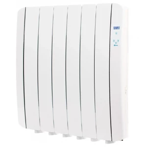 Radiador emisor térmico seco Haverland GD6, GD InerZia, piedra natural, 900W, 6 elementos, blanco