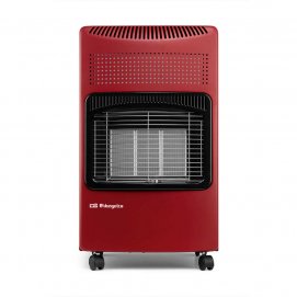 Estufa de gas Orbegozo HCE 74, cerámica, 4200W, 3 niveles potencia, triple sistema de seguridad, rojo