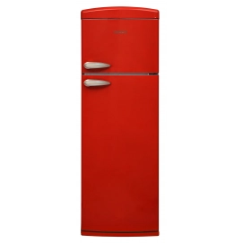 Frigorífico retro 2 puertas Corberó CF2P1821RR, Cíclico estático, 179.4 x 60.5 x 63.6 cm, clase F, 261 kWh/año, 40dB, 312 litros, luz LED, rojo