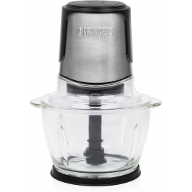Picadora eléctrica Princess 221051, 300W, vaso cristal 1 litro, inox