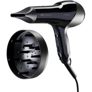 Secador de pelo Braun BRHD785E SATIN-HAIR, 2000W, sensor térmico, Tecnología Iontec, 4 niveles temperatura, 2 flujo de aire, accesorio difusor, filtro extraible