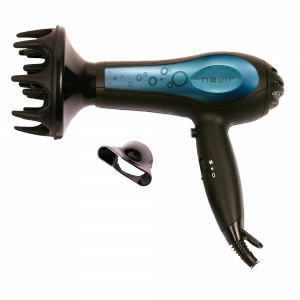 Secador de pelo Nevir NVR2201S, 2200W, 2 velocidades + off, 3 intensidades temperatura, botón aire frío, sistema contra sobrecalentamiento, difusor de volumen, azul