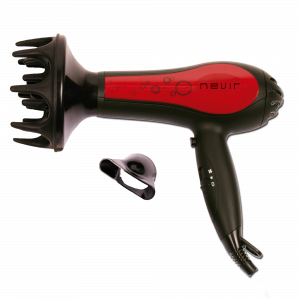 Secador de pelo Nevir NVR2201S, 2200W, 2 velocidades + off, 3 intensidades temperatura, botón aire frío, sistema contra sobrecalentamiento, difusor de volumen, rojo