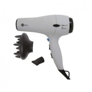 Secador de pelo Nevir NVR2202SION, 2200W, 2 velocidades + off, 3 intensidades temperatura, botón chorro aire frío, Motor DC, gris