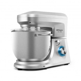 Batidora amasadora Orbegozo AM 8000, 1800W, bol 7 litros, 6 velocidades + pulse, motor AC, cabezal basculante, pies con ventosas, acero inox