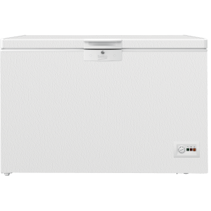 Arcón congelador horizontal Beko HSM37540, 86 x 129 x 67.5 cm, Cíclico Estático, clase E, 251 kWh año, 36dB, 360 litros, blanco