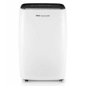 Deshumidificador Ufesa Breeze Dry 5000, 20 litros al día, depósito de 6 litros, 46dB, para 40 m2, función secado ropa, 260 m3/h, blanco