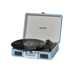 Tocadiscos giradiscos Teac Denver VPL-120, maletín altavoces, azul