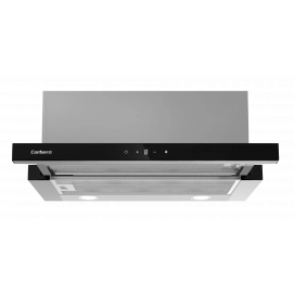 Campana telescópica tradicional Corberó ANETO960X, 90 cm, 621 m3/h, 68dB, 3 velocidades, clase A, luz LED, inox y negro