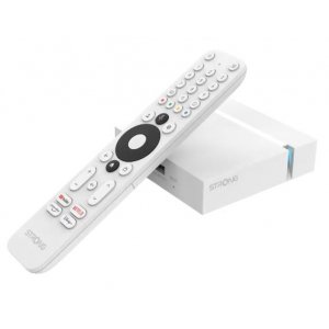 Smart TV Strong LEAP-S3+V2, 4K, Bluetooth 5, Google TV Box, blanco