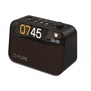 Reloj despertador Pure MOMENT BT, Bluetooth, con luz, negro