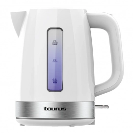 Hervidor de agua Taurus AROA 2200W, 1.7 litros, blanco
