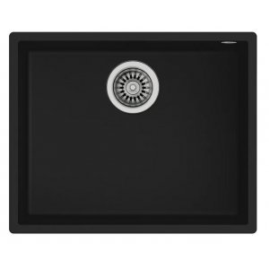 Fregadero bajo encimera Teka Square 50.40 TG, cubeta de 50 cm, granito Tegranite, ref. 115230020, negro