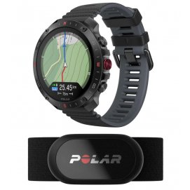 Reloj Smartwatch Polar Grit X2 Pro, con sensor HR Polar H10, acero negro, S-L