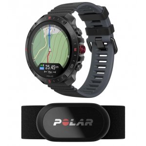 Reloj Smartwatch Polar Grit X2 Pro, con sensor HR Polar H10, acero negro, S-L