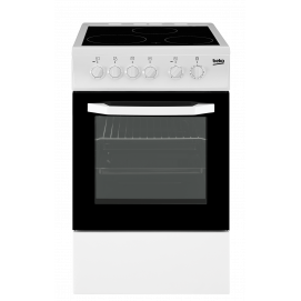 Conjunto de Cocina eléctrica Vitro Beko CSS 48100 GW, 3 zonas, 85 x 50 x 50 cm, Grill eléctrico, blanco