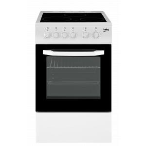 Conjunto de Cocina eléctrica Vitro Beko CSS 48100 GW, 3 zonas, 85 x 50 x 50 cm, Grill eléctrico, blanco