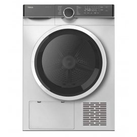 Secadora de condensación con bomba de calor Teka SHK 70840 WH, 8kg, clase A++, 216 kWh año, 64dB, 14 programas, display, blanco y negro