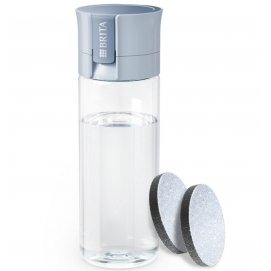 Botella filtrante de agua Brita Vital, con 2 filtros MicroDisc, azul claro