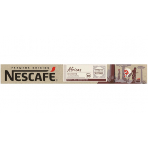 Estuche de cápsulas de café Nespresso Nescafé AFRICAS ARABICA ROBUSTA 6621113, Ristretto, 12 cápsulas