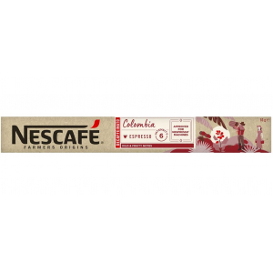 Estuche de cápsulas de café Nespresso Nescafé COLOMBIA DESCAFEINADO 6621113, Espresso, 12 cápsulas