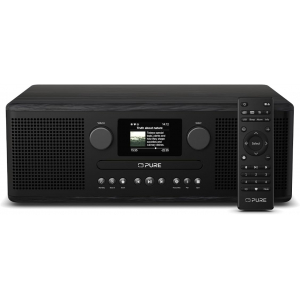 Radio por internet Pure Classic C-D6i, WiFi, Dab+, FM, Bluetooth, CD, USB, AUX, estéreo, pantalla color, alarma, temporizador, negro ceniza