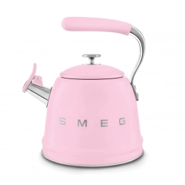 Hervidor de líquidos Smeg WKF01PK, 2.3 litros, silbante, acero inox rosa