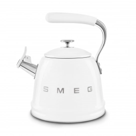 Hervidor de líquidos Smeg WKF01WH, 2.3 litros, silbante, acero inox blanco
