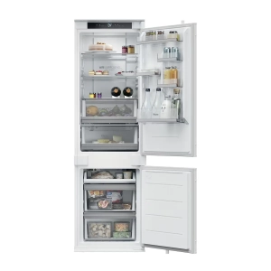 Frigorífico combi integrable Haier HBQW5518E, ID Titanium 2, 177.2 x 54 x 55 cm, No Frost, clase E, 229 kWh/año, 35dB, 251 litros, luz LED, MultiFlow, reversible, WiFi, blanco